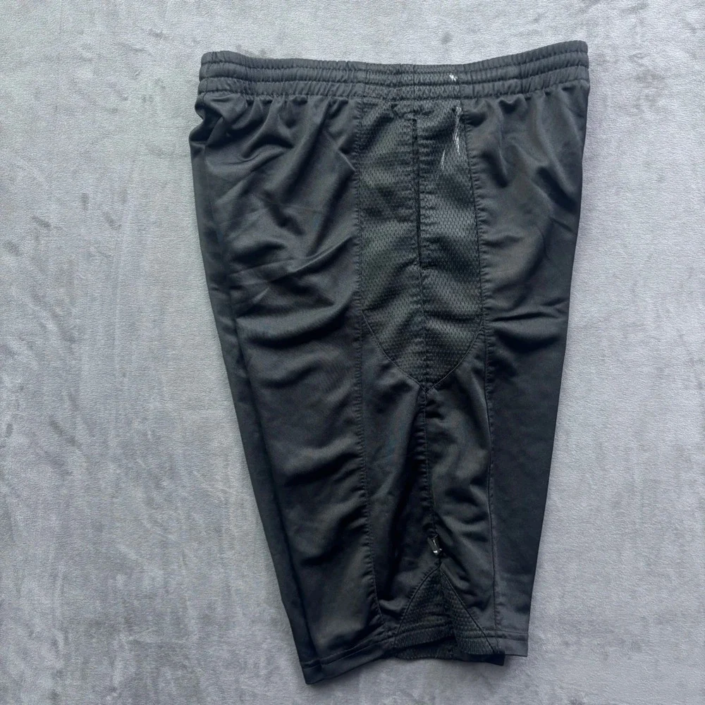 Jordan Mens Black Basketball Shorts Mesh Panels Jumpman Logo Size L